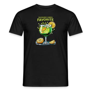 DRINK SPRITZ SUMMER VIBES FAVORITE - Men's T-Shirt - black - Front - AI Model Male 178 light (178cm)
