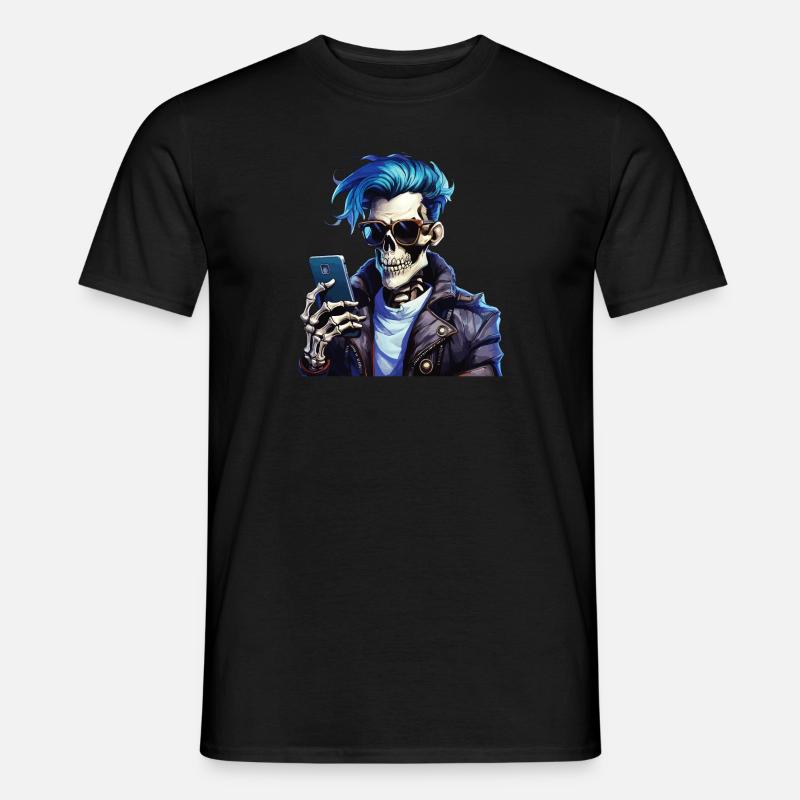 SKELETT MANN - Männer T-Shirt - Schwarz