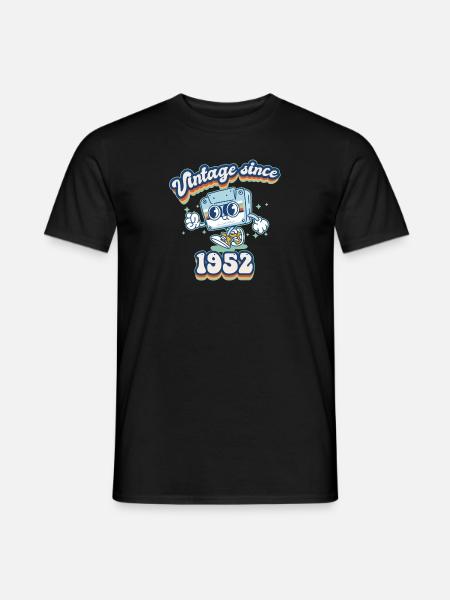 Vintage dal 1952 Cassetta classica per il 73° compleanno - Mænd T-shirt - sort