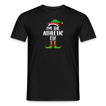 Je suis l’Athletic Elf Chemise Assortie Famille - T-shirt homme - noir - Devant - AI Model Male 178 light (178cm)