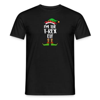 I'm The T-Rex Elf Shirt Matching Family Christmas - Männer T-Shirt - Schwarz - Vorne - AI Model Male 178 light (178cm)