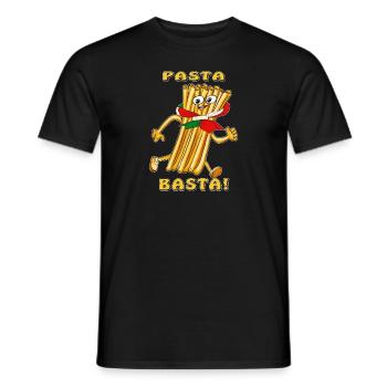 PASTA BASTA - Men's T-Shirt - black - Front - AI Model Male 178 light (178cm)