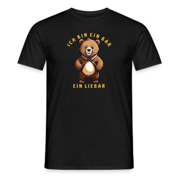 JE SUIS UN OURS, UN CHÉRI - T-shirt homme - noir - Devant - AI Model Male 178 light (178cm)