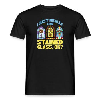 I Just Really Like Stained Glass Okay - Männer T-Shirt - Schwarz - Vorne - AI Model Male 178 light (178cm)