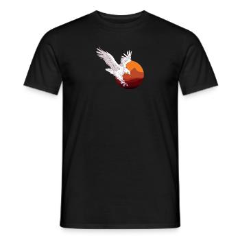 Aigle avec fond de coucher de soleil Aigle avec - T-shirt homme - noir - Devant - AI Model Male 178 light (178cm)