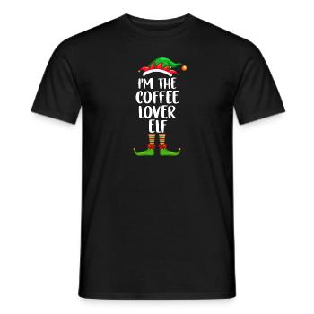 Je suis l’amoureux du café Chemise elfe assortie famille - T-shirt homme - noir - Devant - AI Model Male 178 light (178cm)
