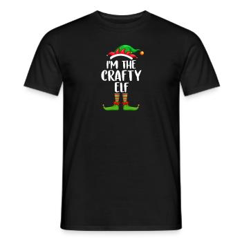 I'm The Crafty Elf Shirt Matching Family Christmas - Männer T-Shirt - Schwarz - Vorne - AI Model Male 178 light (178cm)