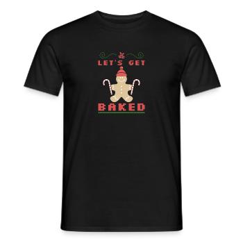 baked - Men's T-Shirt - black - Front - AI Model Male 178 light (178cm)