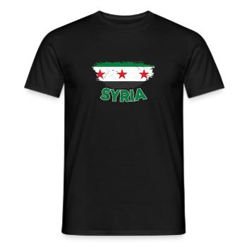 Syrie Libre Syrie Drapeau Syrie Carte des villes syriennes - T-shirt homme - noir - Devant - AI Model Male 178 light (178cm)