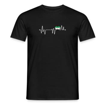 Battement de cœur syrien J’aime la Syrie Drapeau Pays - T-shirt homme - noir - Devant - AI Model Male 178 light (178cm)