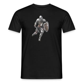 KNIGHT ARMOR SWORD - Men's T-Shirt - black - Front - AI Model Male 178 light (178cm)