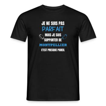 Supporter Parfait Montpellier Rugby - T-shirt homme - noir - Devant - AI Model Male 178 light (178cm)