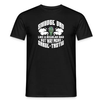 Smudge Dad Like A Dad Regular, mais bien plus - T-shirt homme - noir - Devant - AI Model Male 178 light (178cm)