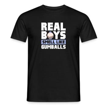 Real Boys Smell Like Gumballs Retro Chewing Gum - Männer T-Shirt - Schwarz - Vorne - AI Model Male 178 light (178cm)