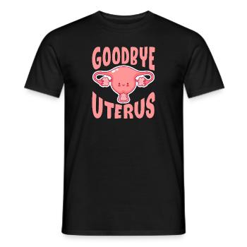 Goodbye Uterus Hysterectomy Surgical Menopause - Men's T-Shirt - black - Front - AI Model Male 178 light (178cm)