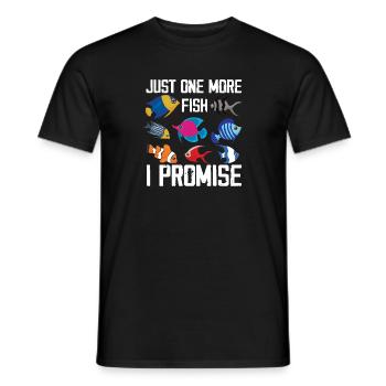 Juste un poisson de plus, je vous promets l’aquascaping - T-shirt homme - noir - Devant - AI Model Male 178 light (178cm)