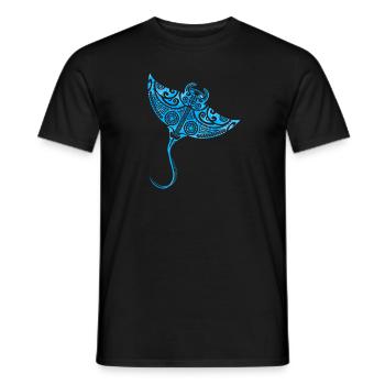 Manta Ray Scuba Diving Marine Deep Sea Creature - Männer T-Shirt - Schwarz - Vorne - AI Model Male 178 light (178cm)