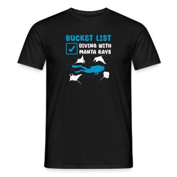 Bucket List Diving With Manta Rays Pacific Deep - Männer T-Shirt - Schwarz - Vorne - AI Model Male 178 light (178cm)