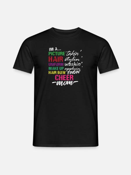 Jeg er en Cheer Mom Field Day Cheerleading Mor - Mænd T-shirt - sort