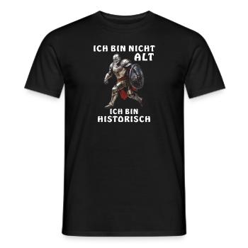 RITTER NICHT ALT HISTORISCH - Männer T-Shirt - Schwarz - Vorne - AI Model Male 178 light (178cm)