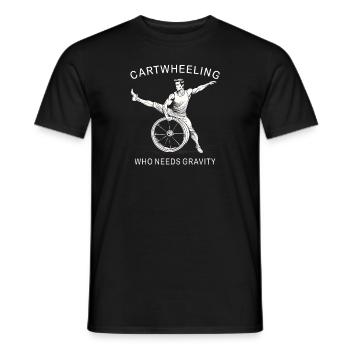FAIRE LA ROUE QUI A BESOIN DE LA GRAVITÉ - T-shirt homme - noir - Devant - AI Model Male 178 light (178cm)