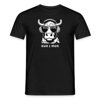 KUH L MUH - T-shirt homme - noir - Devant - AI Model Male 178 light (178cm)