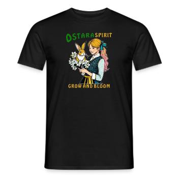 FRAU HASE BLUME OSTARA SPIRIT - T-shirt homme - noir - Devant - AI Model Male 178 light (178cm)