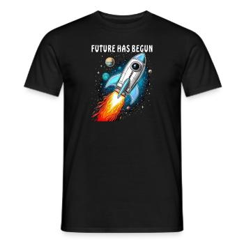 L’AVENIR DE ROCKET MARS A COMMENCÉ - T-shirt homme - noir - Devant - AI Model Male 178 light (178cm)