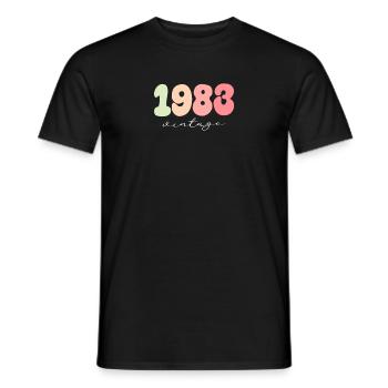 Geburtstag Geburtsjahr 1983 - Männer T-Shirt - Schwarz - Vorne - AI Model Male 178 light (178cm)