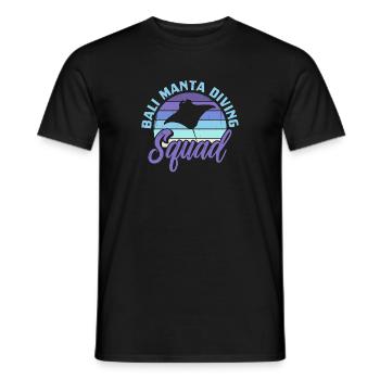 Bali Manta Diving Squad Pacific Polynesian Manta - Männer T-Shirt - Schwarz - Vorne - AI Model Male 178 light (178cm)