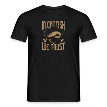 I Catfish We Trust Flathead Fishing Fisherman - Männer T-Shirt - Schwarz - Vorne - AI Model Male 178 light (178cm)