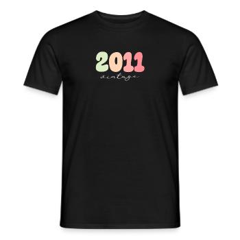 Geburtstag Geburtsjahr 2011 - Männer T-Shirt - Schwarz - Vorne - AI Model Male 178 light (178cm)