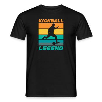 Kickball Legend Kick Ball Player Playground Sports - Männer T-Shirt - Schwarz - Vorne - AI Model Male 178 light (178cm)