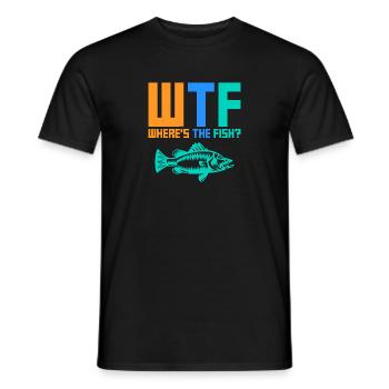 Where's The Fish - Men's T-Shirt - black - Front - AI Model Male 178 light (178cm)