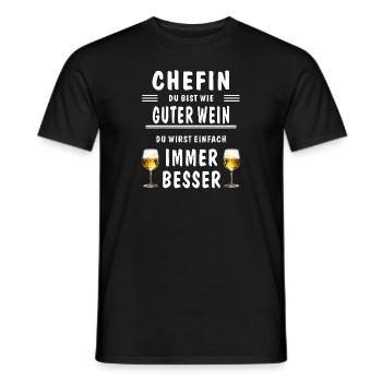CHEFIN WIRST IMMER BESSER - Männer T-Shirt - Schwarz - Vorne - AI Model Male 178 light (178cm)