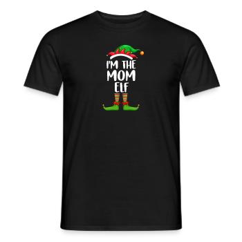 Je suis la maman elfe chemise assortie Noël en famille - T-shirt homme - noir - Devant - AI Model Male 178 light (178cm)