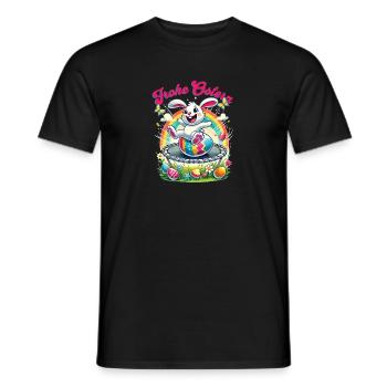Easter Happy Easter Easter Bunny Easter Egg Spring - Men's T-Shirt - black - Front - AI Model Male 178 light (178cm)