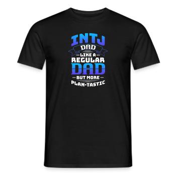 Papa INTJ comme un papa ordinaire mais plus planificateur - T-shirt homme - noir - Devant - AI Model Male 178 light (178cm)