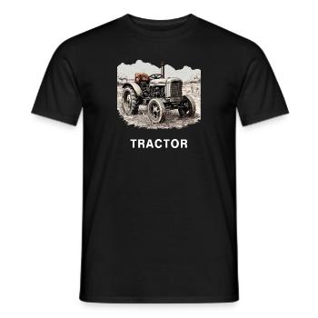 TRACTEUR - T-shirt homme - noir - Devant - AI Model Male 178 light (178cm)