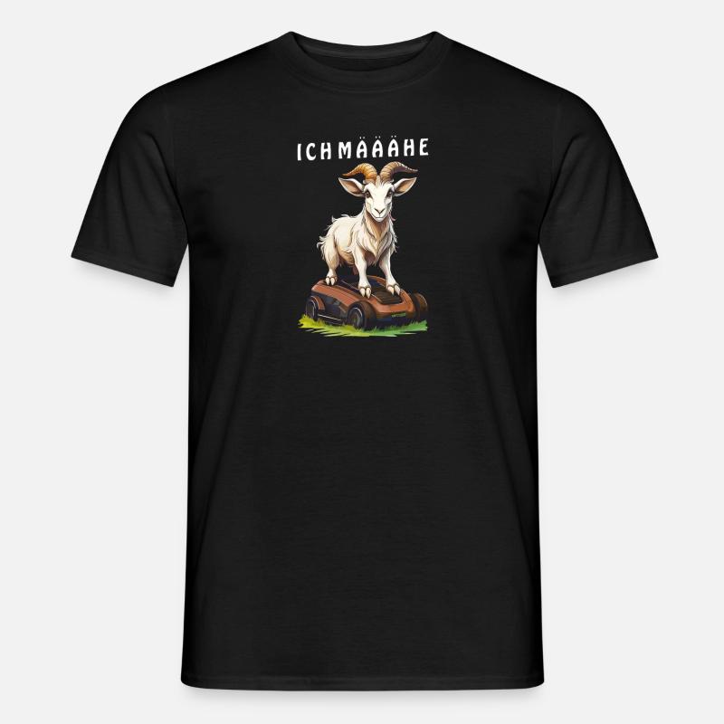 ZIEGE MÄHROBOTER ICH MÄÄÄHE - Männer T-Shirt - Schwarz