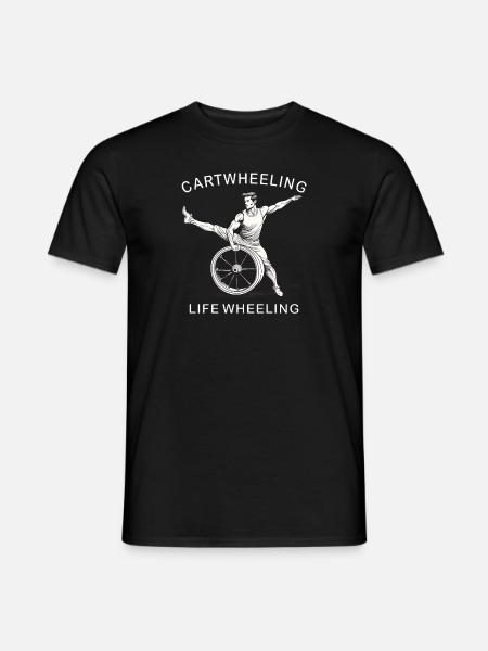 RADSCHLAGEN CARTWHEELING LIFE WHEELING - Men's T-Shirt - black
