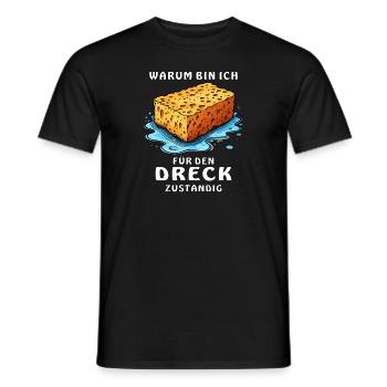 SPONGE WHY AM I FOR THE DIRT - Men's T-Shirt - black - Front - AI Model Male 178 light (178cm)