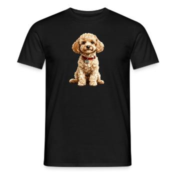 Caniche - T-shirt homme - noir - Devant - AI Model Male 178 light (178cm)