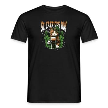 Funny St. Patrick's Day Drinking - Men's T-Shirt - black - Front - AI Model Male 178 light (178cm)