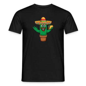 Mexique Maracas Sombrero Hat Tacos Cactus - T-shirt homme - noir - Devant - AI Model Male 178 light (178cm)