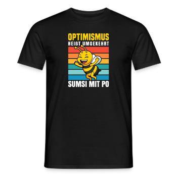 Optimismus Sumsi Mit Po Imker Bienen Honig Spruch - Männer T-Shirt - Schwarz - Vorne - AI Model Male 178 light (178cm)