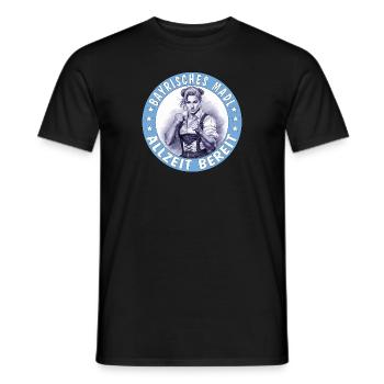 MRS. BAVARIAN GIRL ALWAYS READY - Men's T-Shirt - black - Front - AI Model Male 178 light (178cm)