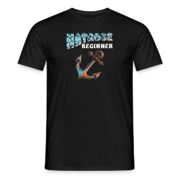 ANCRE DE NAVIRE MARIN DÉBUTANT - T-shirt homme - noir - Devant - AI Model Male 178 light (178cm)