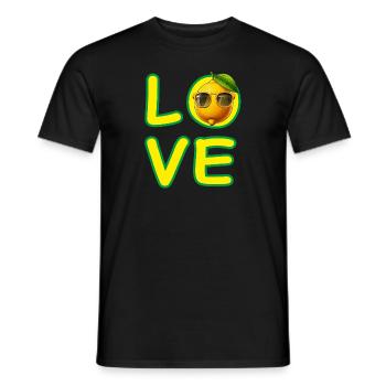 LOVE ZITRONE - Männer T-Shirt - Schwarz - Vorne - AI Model Male 178 light (178cm)