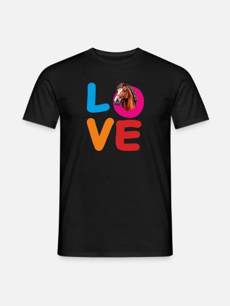 LOVE HORSE - Men's T-Shirt - black